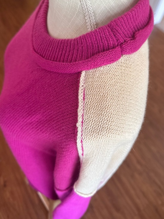 🏰🆕💜SHE + SKY: COLOR BLOCK PULLOVER SWEATER TOP SMALL - Picture 9 of 15